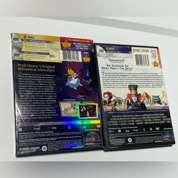 Disney’s Alice in Wonderland 2 Movie DVD Bundle. - Picture 2 of 5